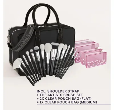Набор кистей The Artists Brush Set 15 веганских кистей The Zoe Bag & The Artists Pinselset